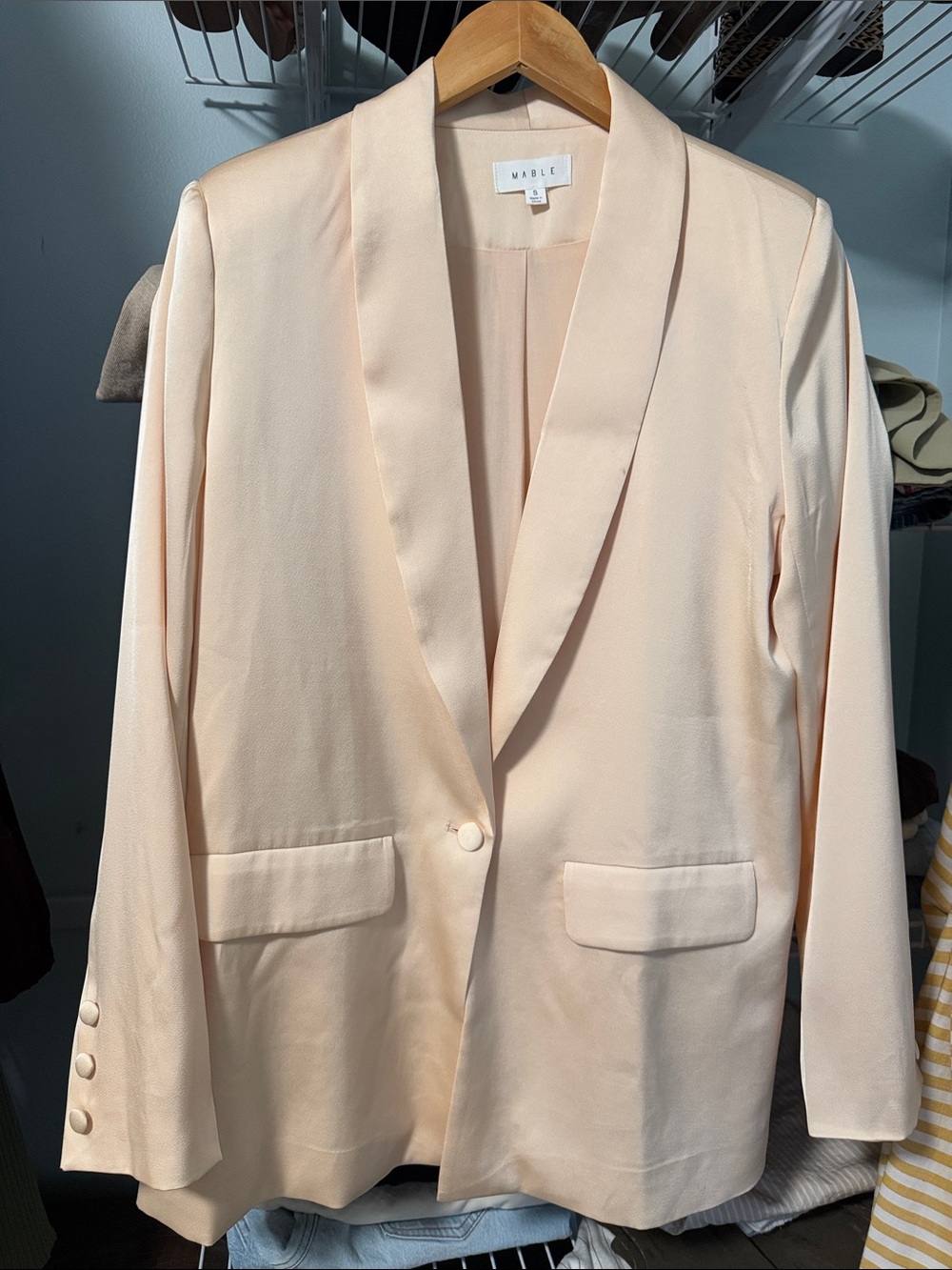 Vici dolls - MARBLE Blazer Jacket in Satin cream